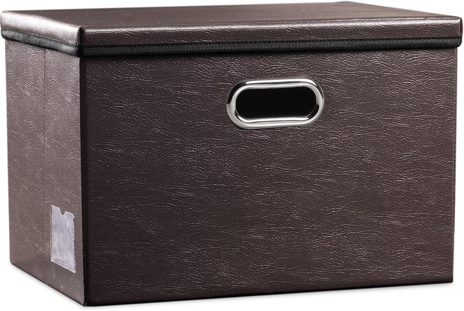 Black Storage Bin — 7x11 — Brown