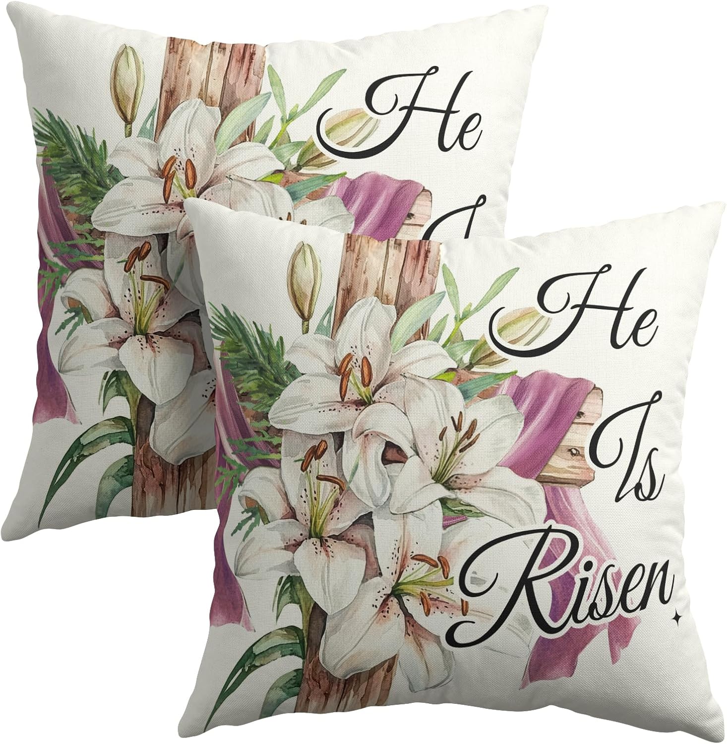 Boho Blue Throw Pillow Cover — 22" — 24" x 24" (Pack of 2)