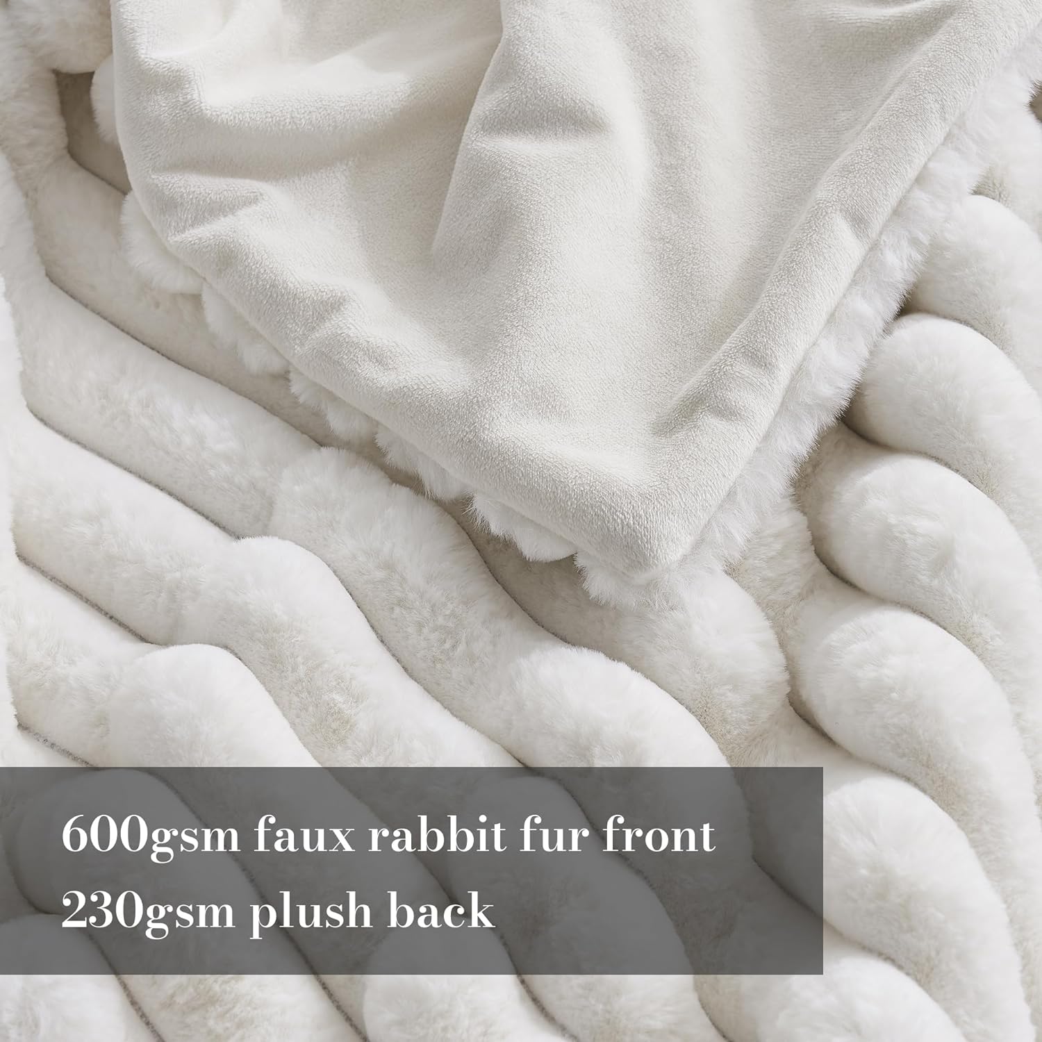 Beige Throw Pillow — 55" - View 3