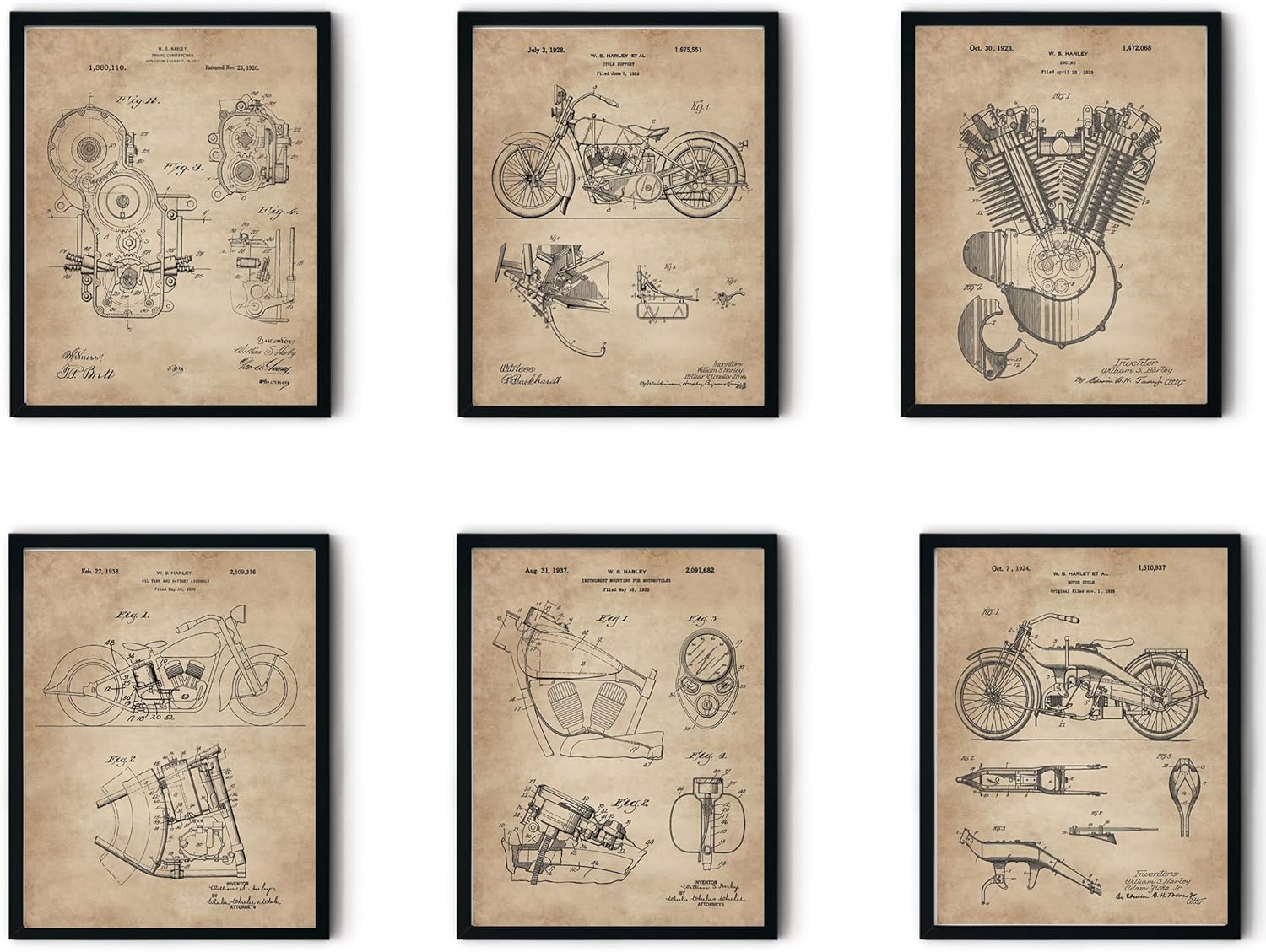 Framed Black Wall Art — 8x10 — Vintage (Framed)