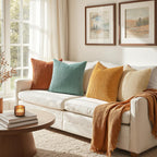 Boho Beige Throw Pillow Cover — 18" - View 2