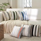 Tufted Boho Black Throw Pillow Cover — 18" - View 6