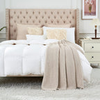 Knit Farmhouse Beige Throw Pillow — 51" - View 5