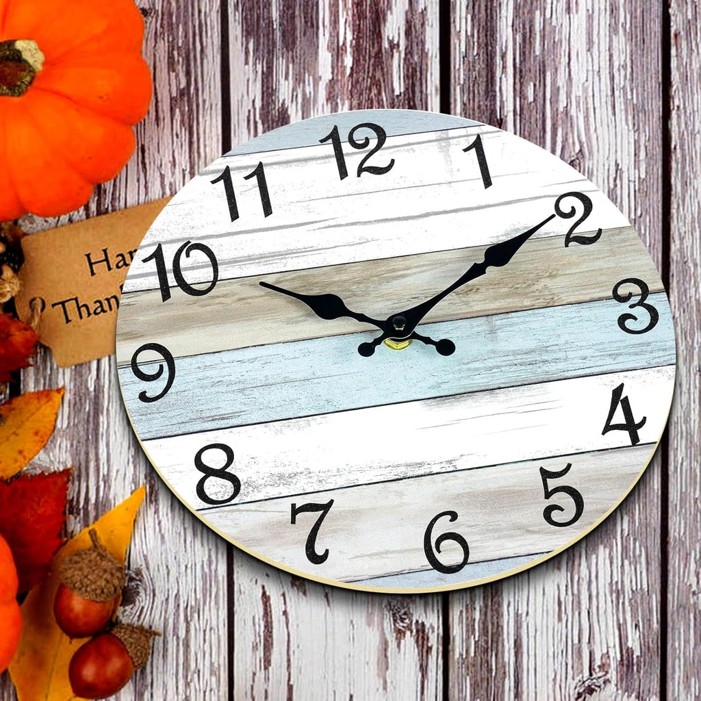 Battery Operated Blue Wall Clock — 18" - View 4