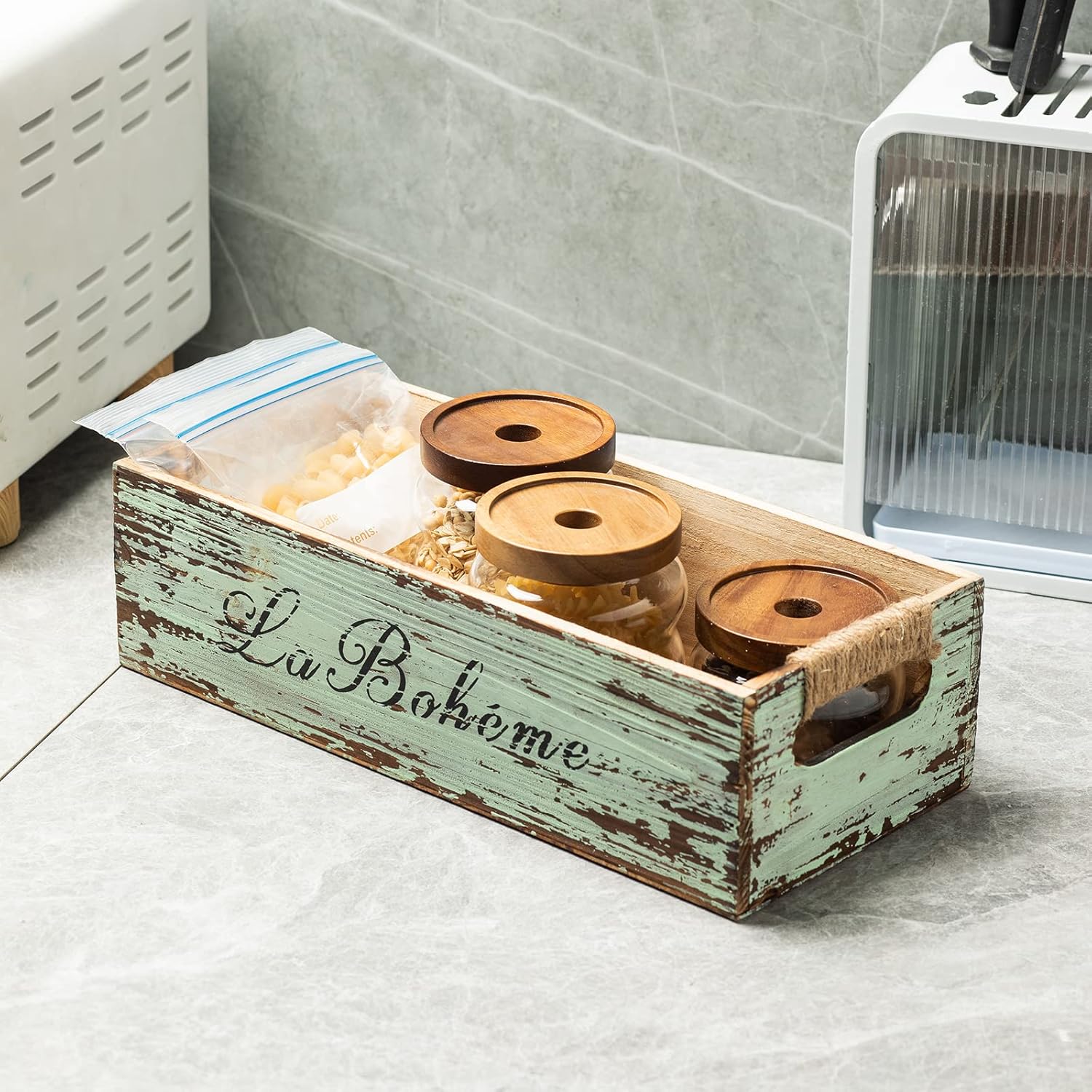 Vintage Farmhouse Brown Basket - View 4