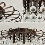 Farmhouse Black Chandelier — 4-Light - View 6