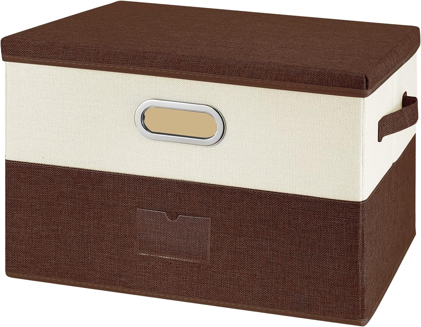 Linen Beige Storage Bin — Coffee&Cream
