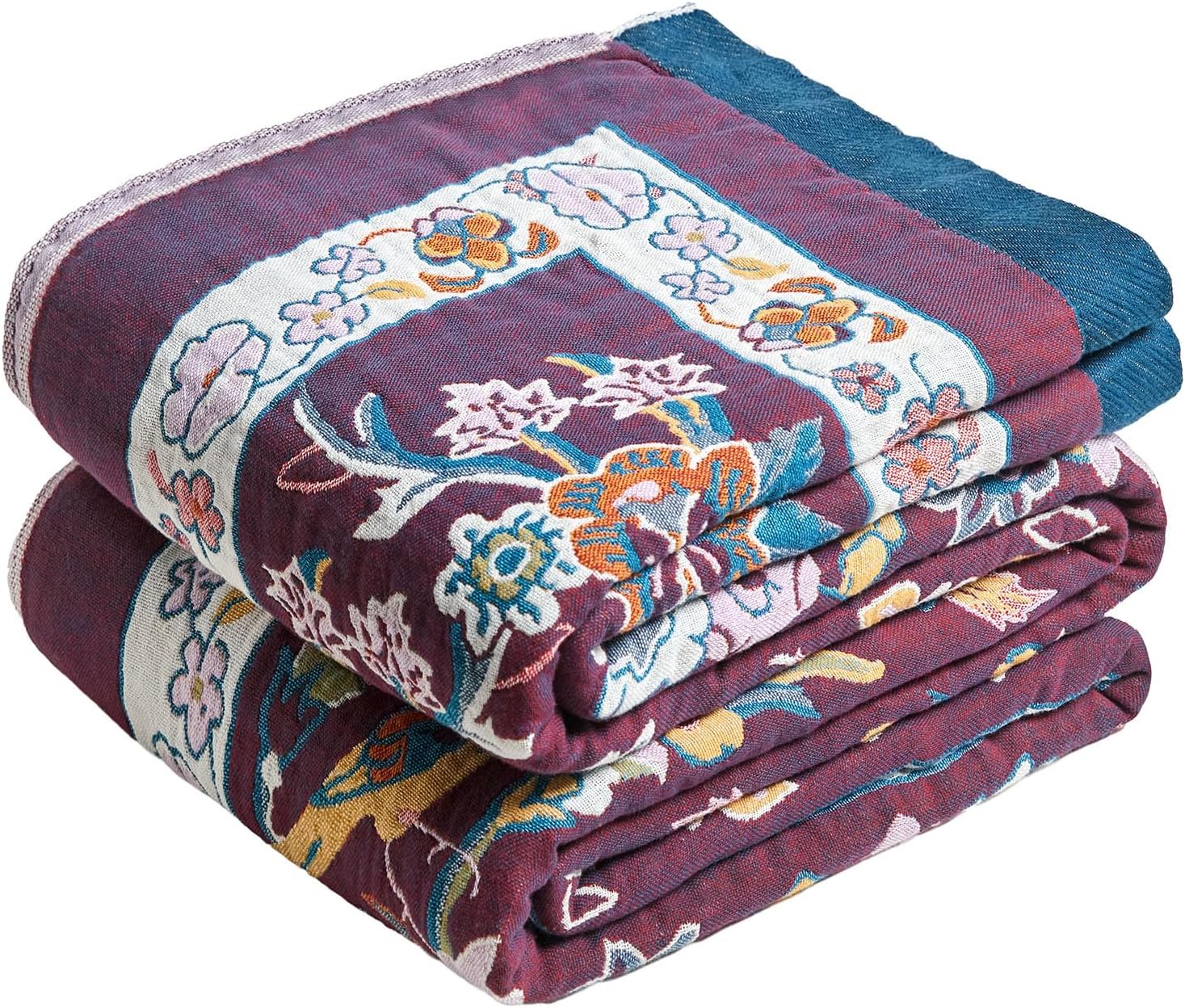 Boho Blue Throw Pillow — 60" — Profuse Blooms