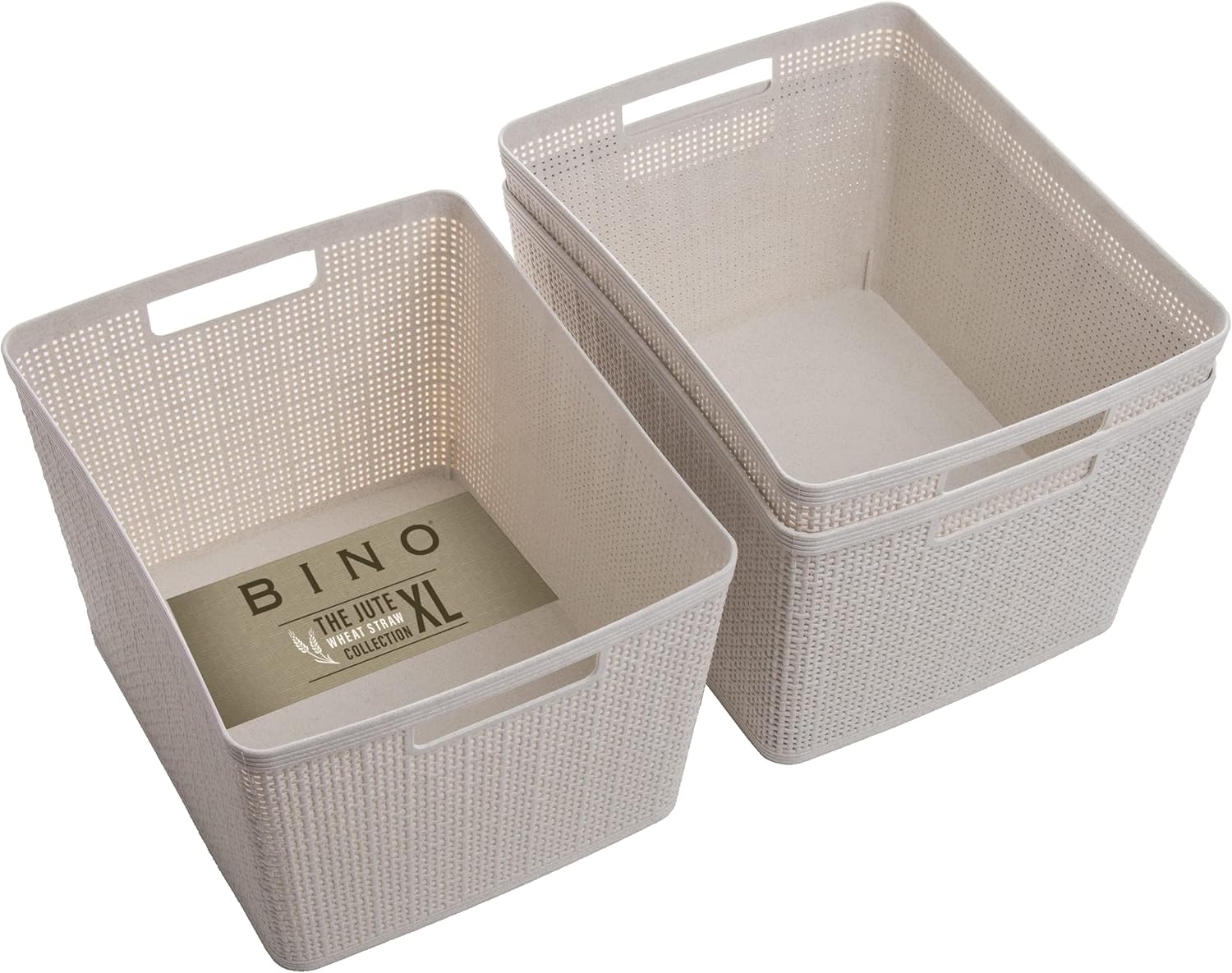 Boho Beige Storage Basket — Natural