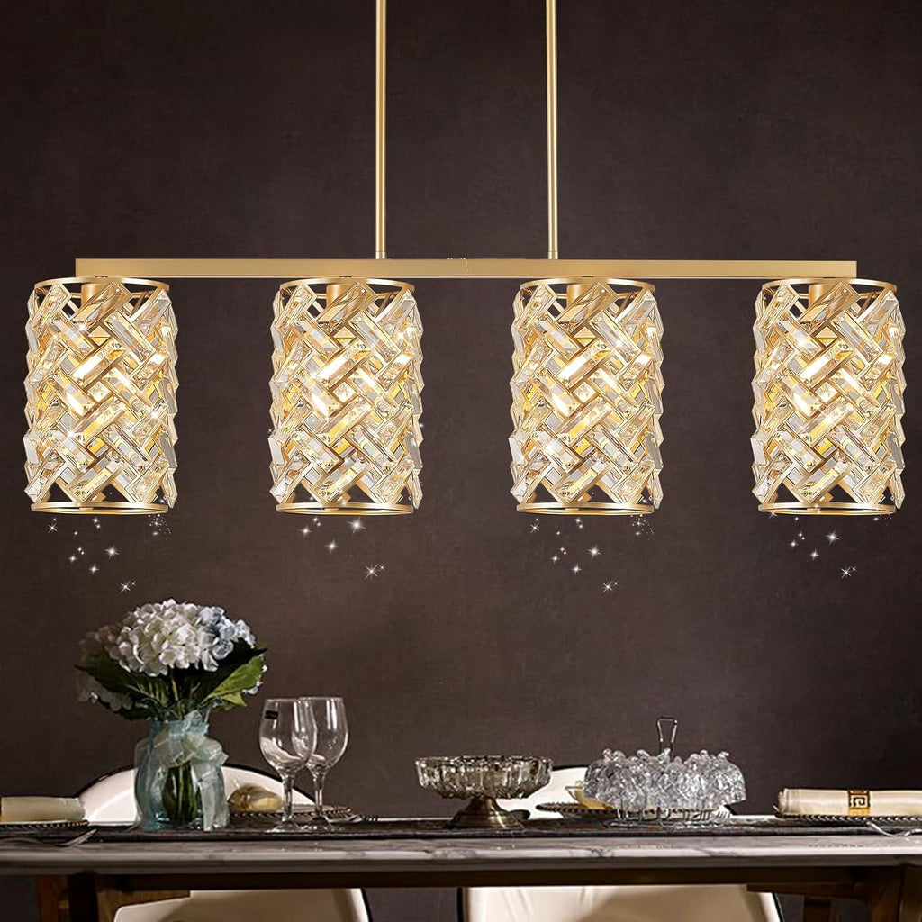 Round Luxe Black Chandelier — 4-Light - View 3