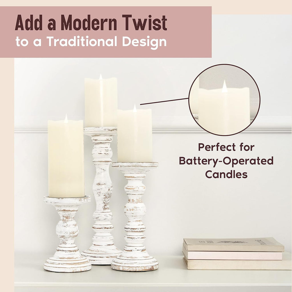 Farmhouse Black Pillar Candle - View 6
