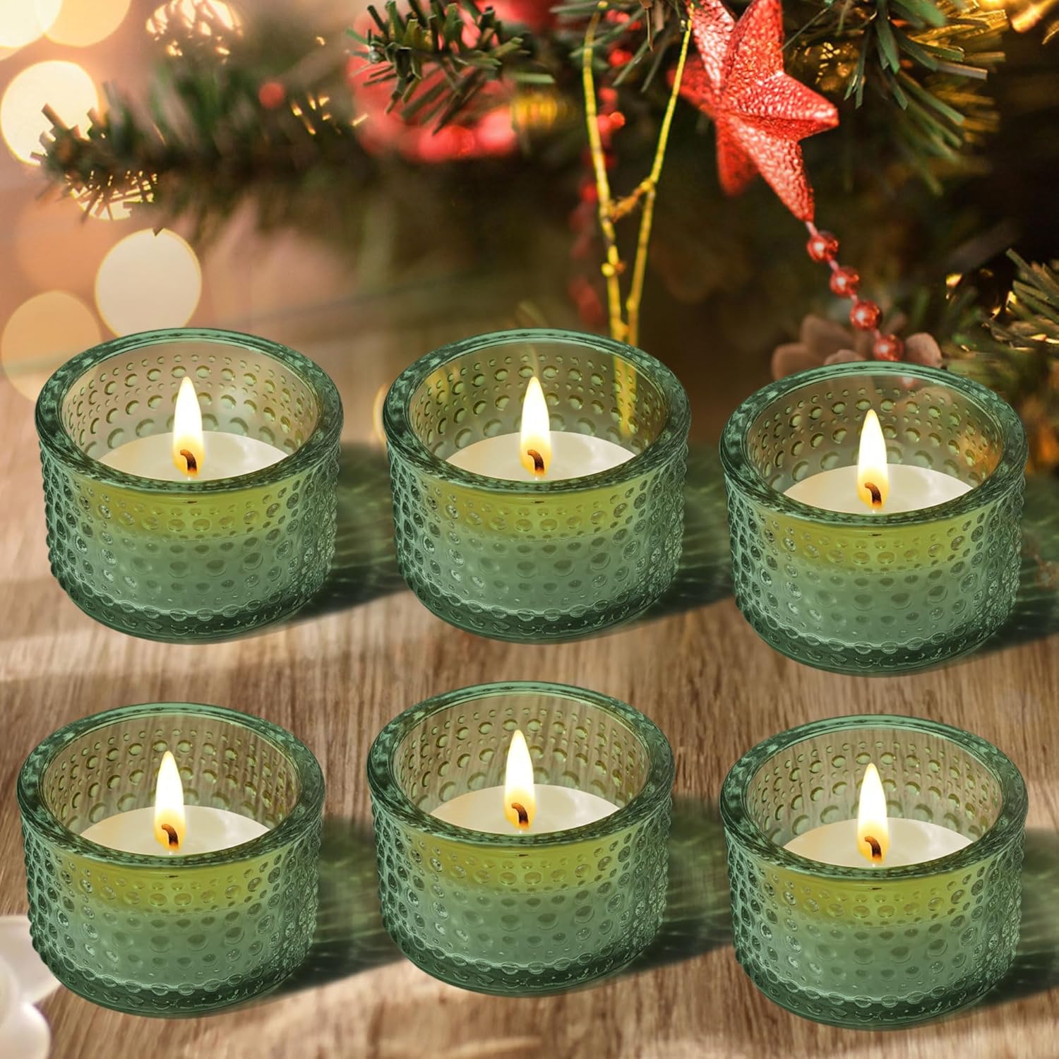 Luxe Black Candle — 2" — Embossed_green