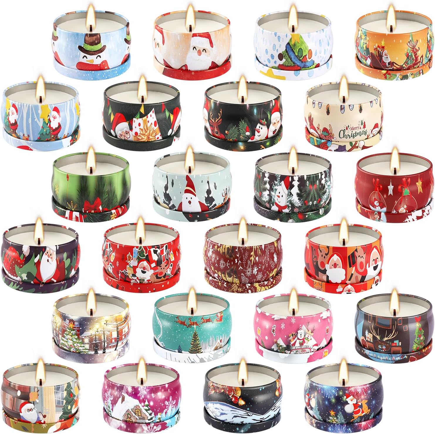 Soy Wax Luxe Black Scented Candle — Set of 4 — 24Christmas incense