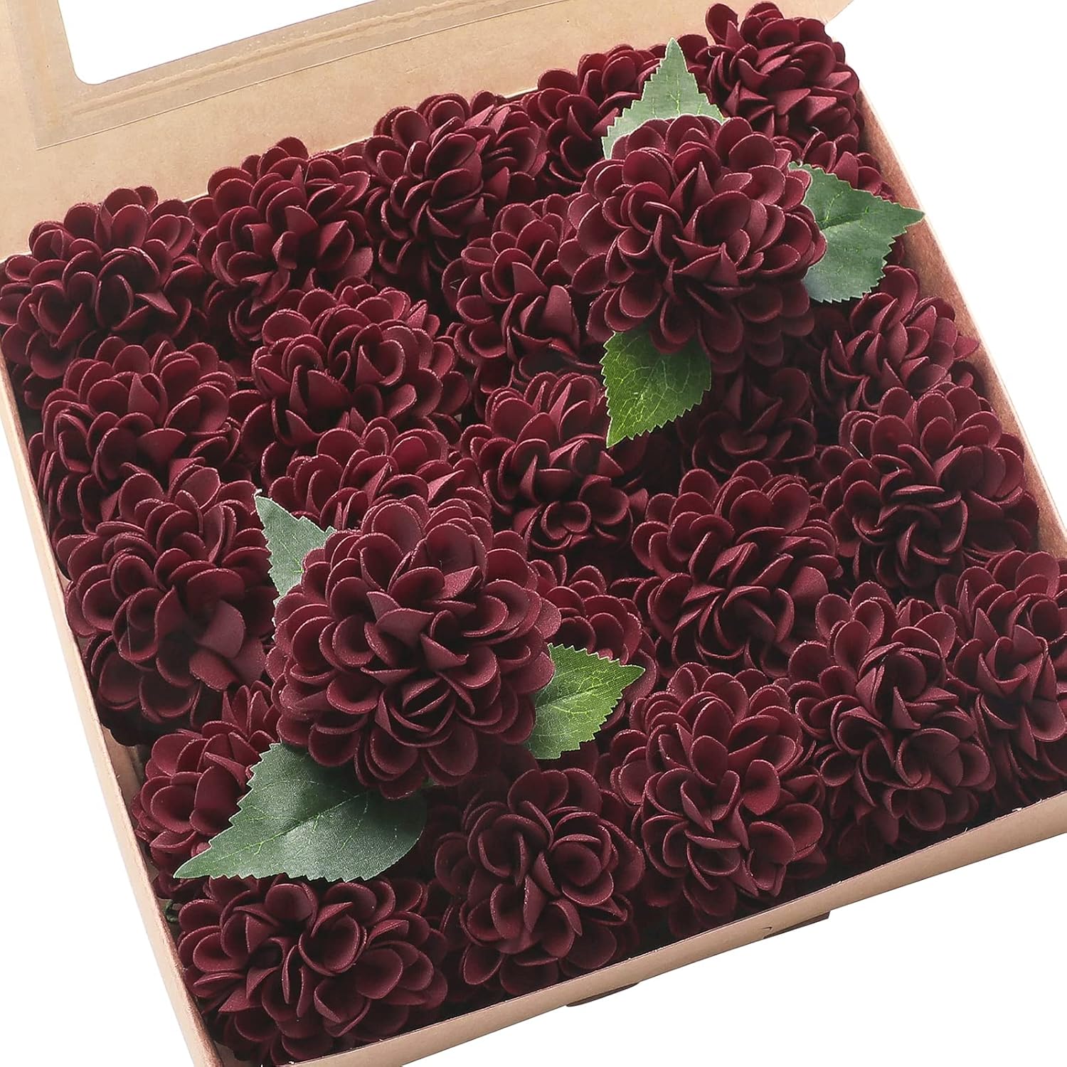 Beige Artificial Plant — Burgundy