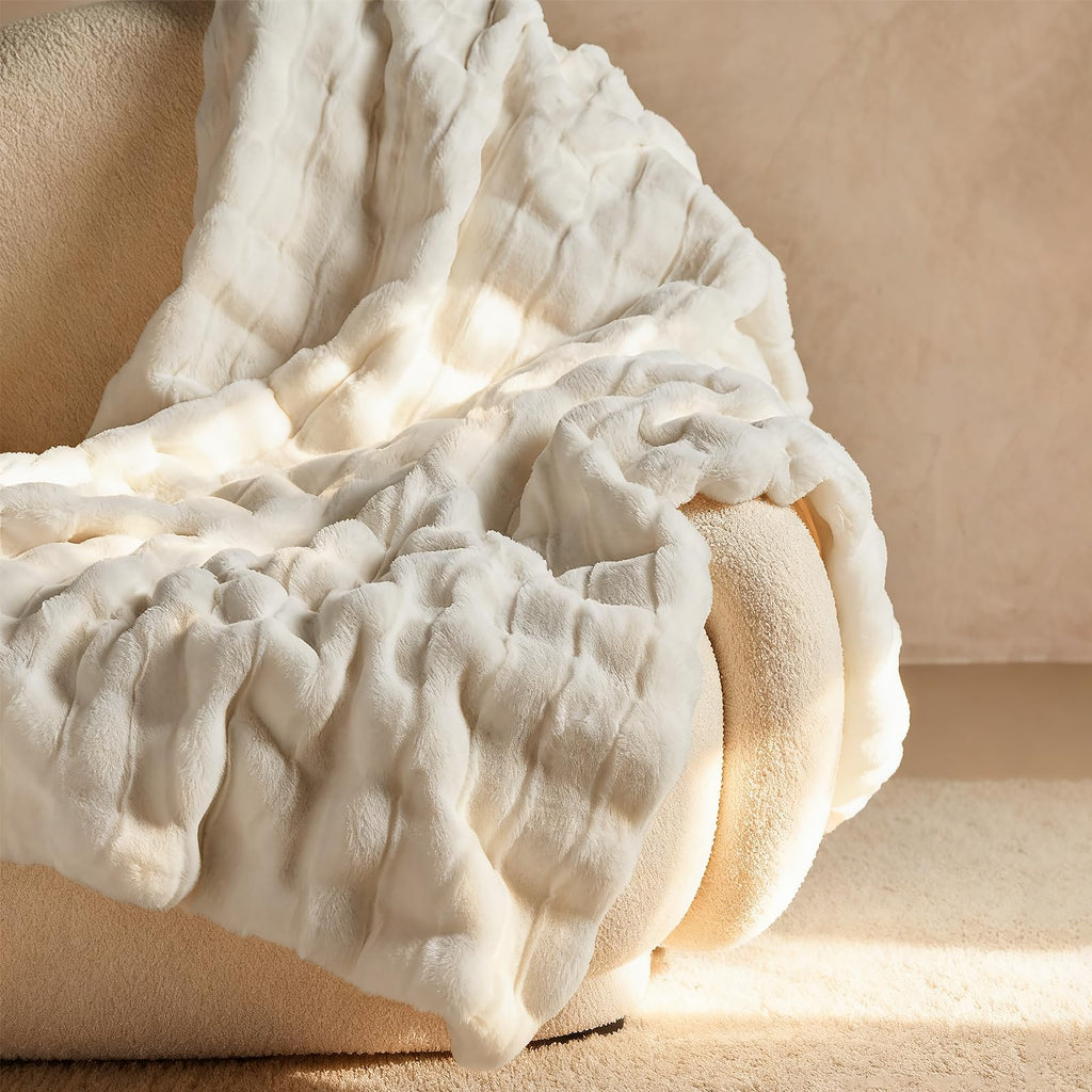 Luxe Beige Throw Pillow — 50x60
