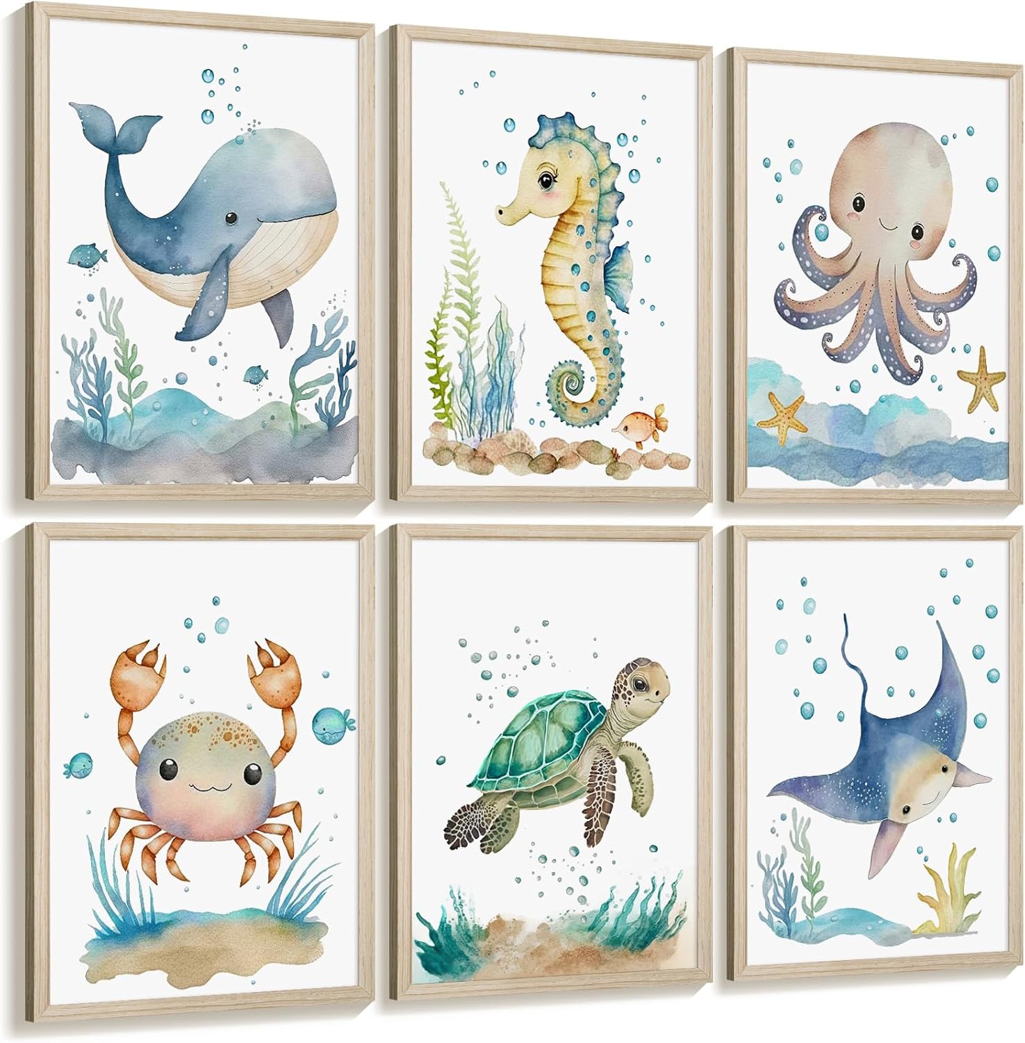 Unframed Wood Wall Decor — 16" — 8x10 Inch Neutral Framed