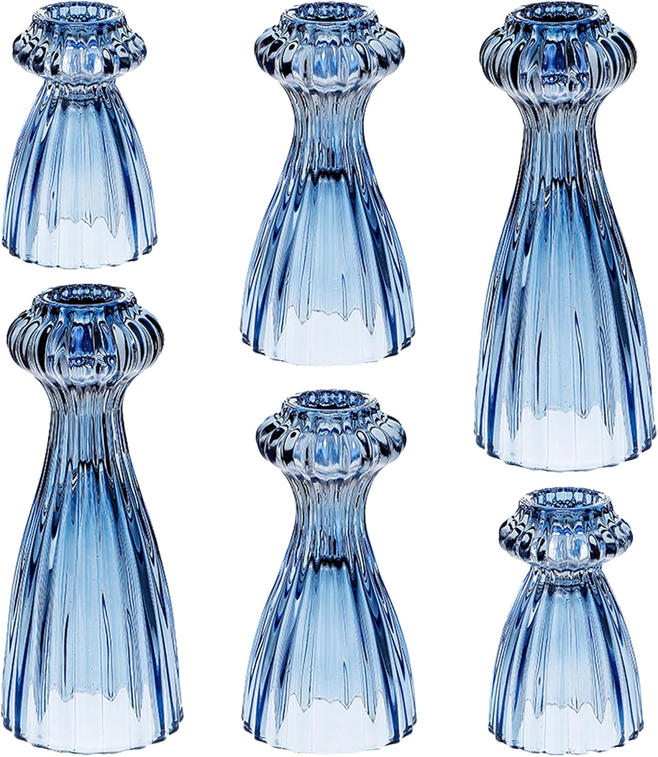 Blue Candle — Set of 3 — Dark Blue