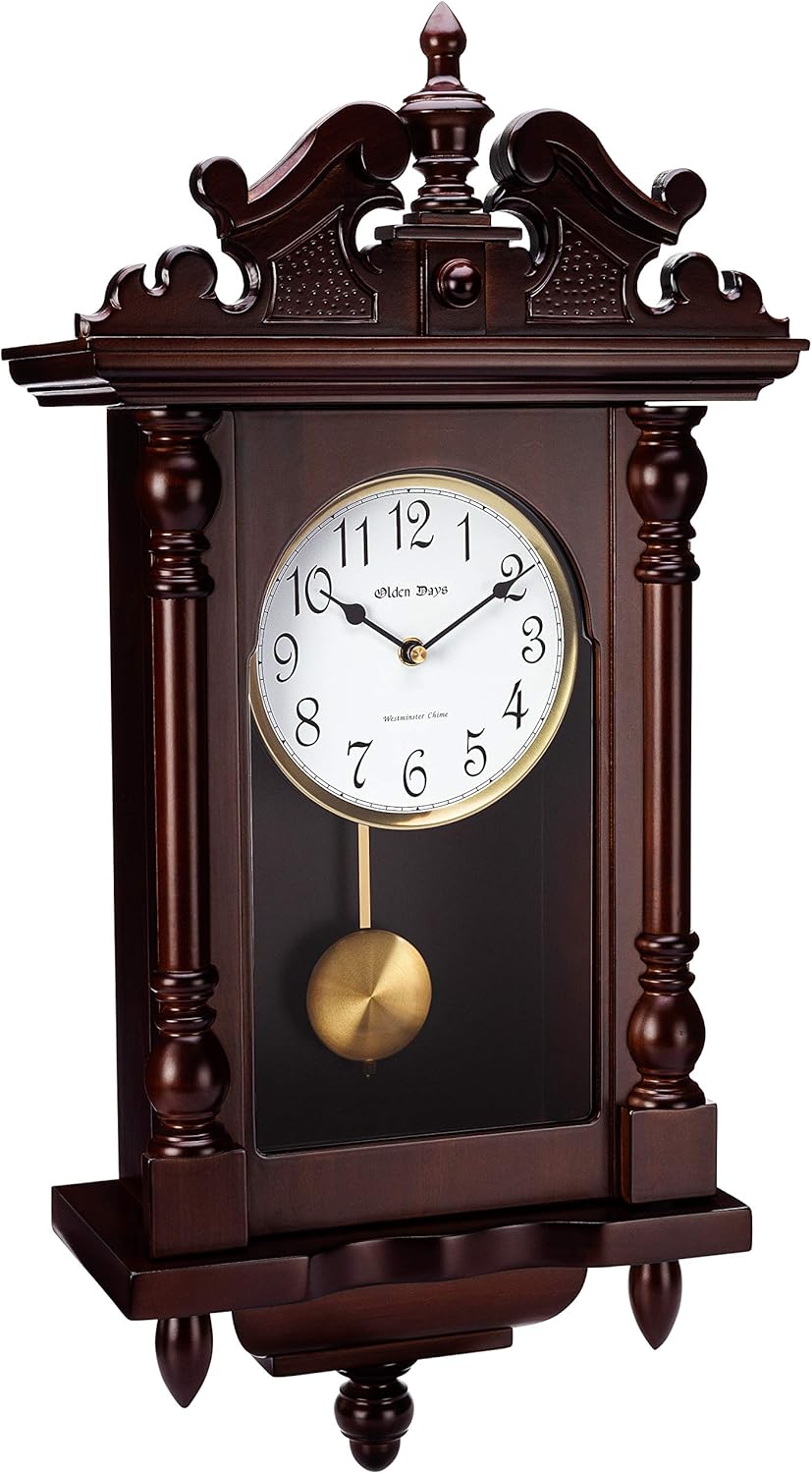 Vintage Wood Wall Clock — 22" - View 3