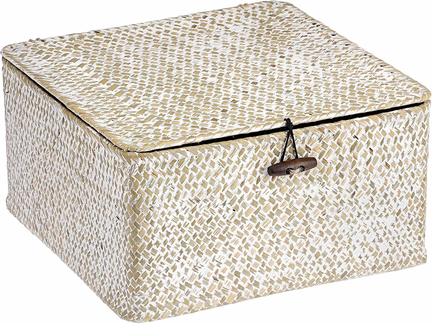 Handwoven Boho Brown Storage Basket — Large