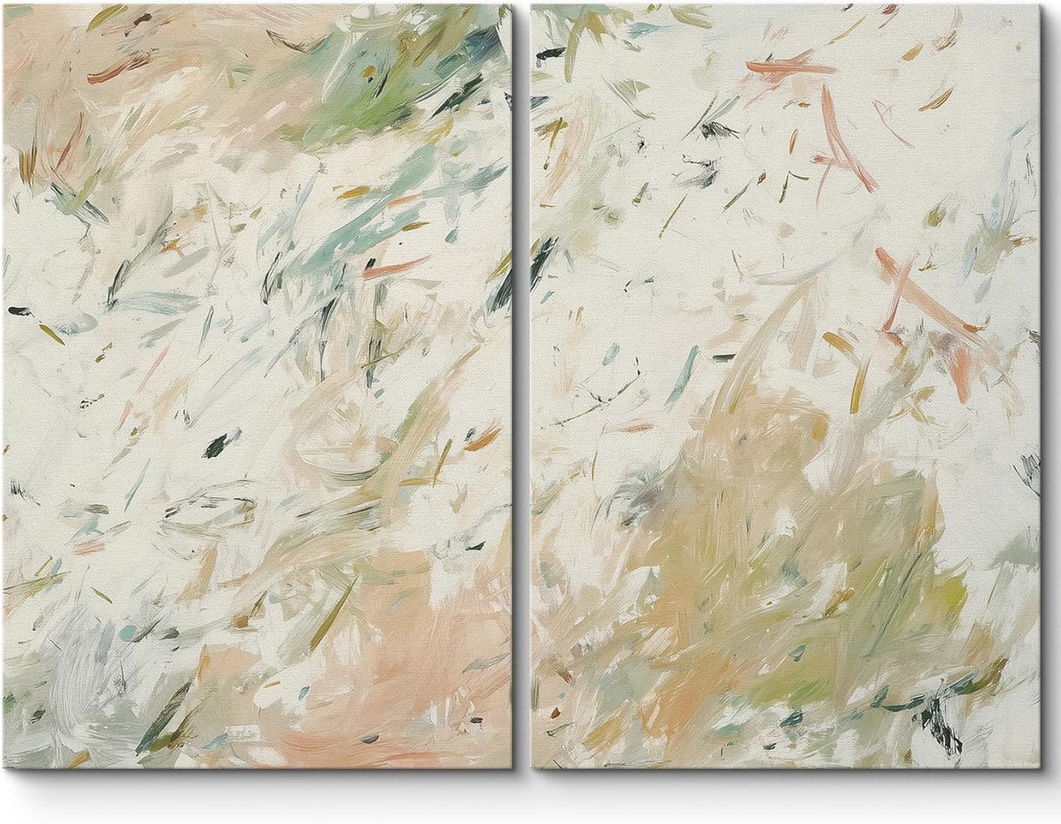 Framed Modern Fabric Wall Art — 24" — 24"x36"x2 panels