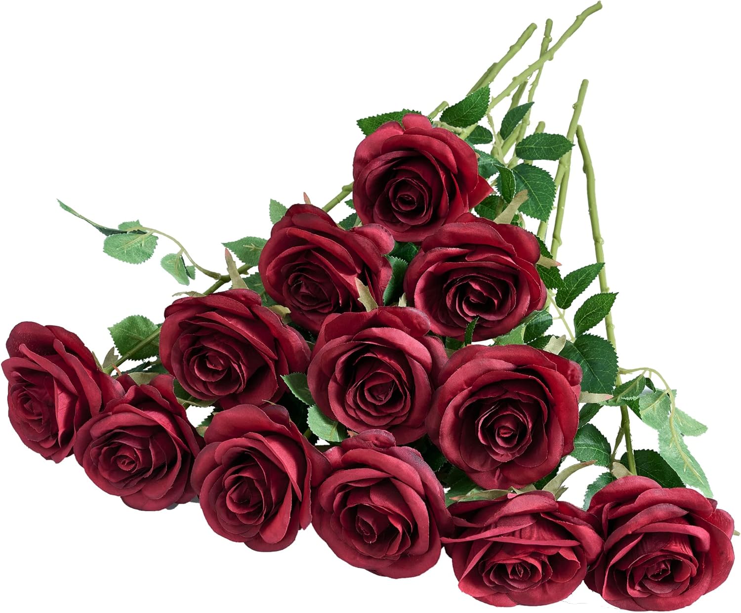 Beige Artificial Flowers — Burgundy