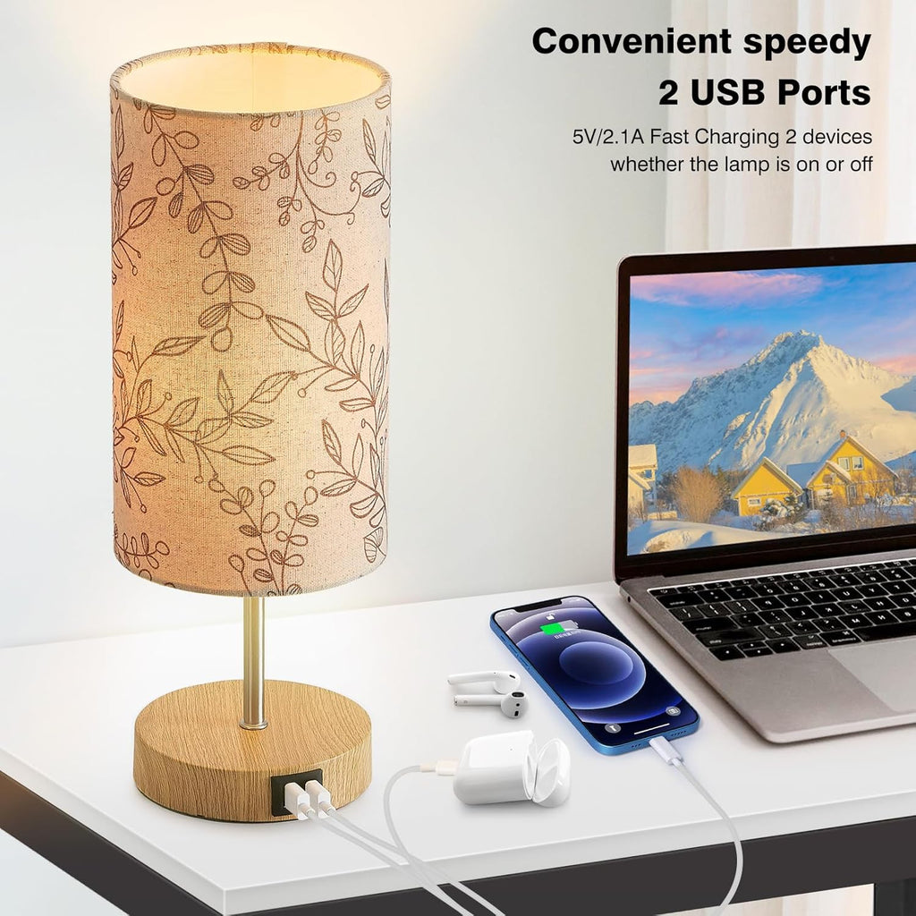 Dimmable Grey Nightstand Lamp - View 4