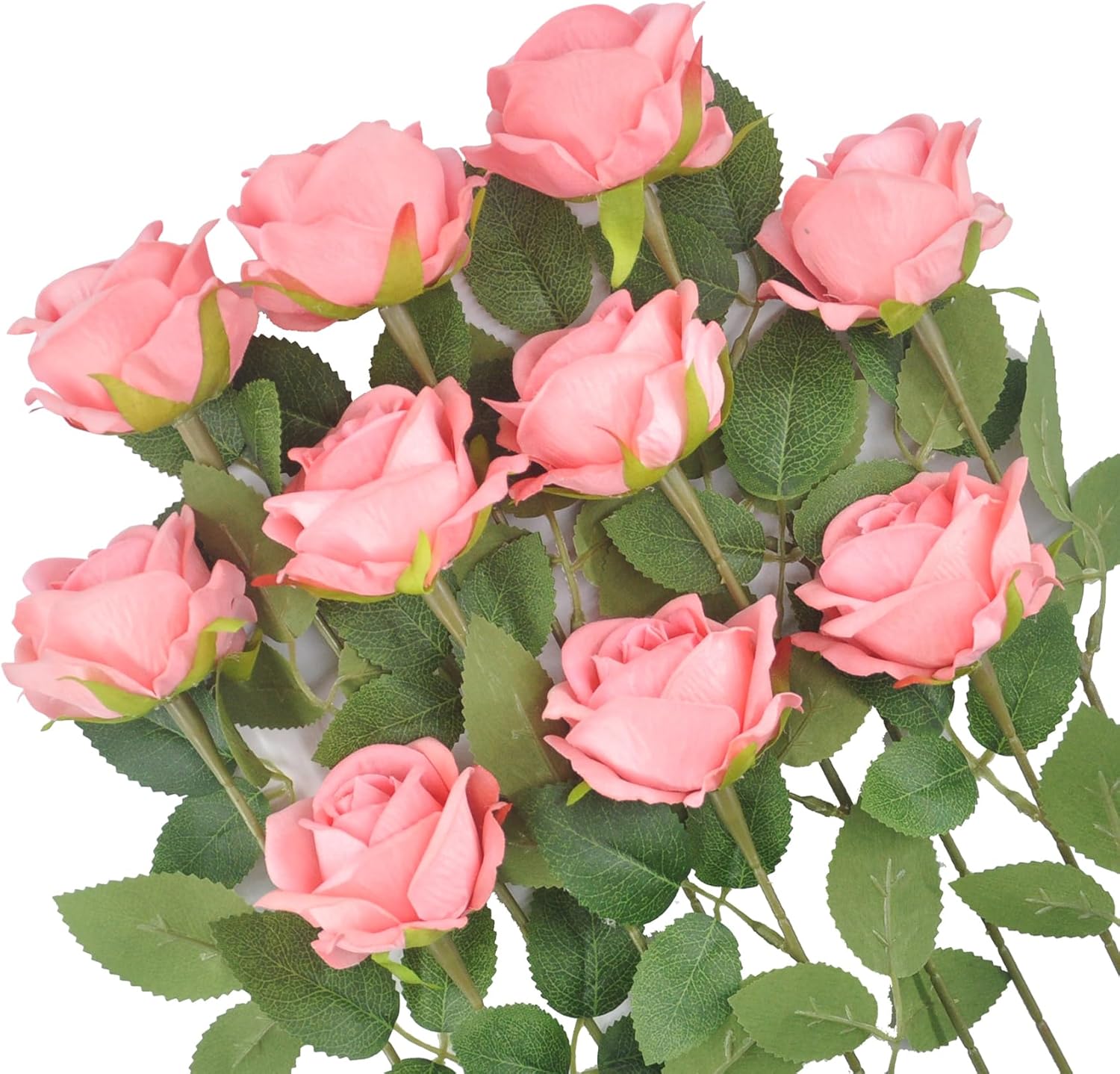 Black Artificial Flowers — Coral Pink