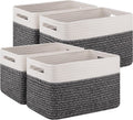 Boho Black Woven Basket — 12.7" — Black & White