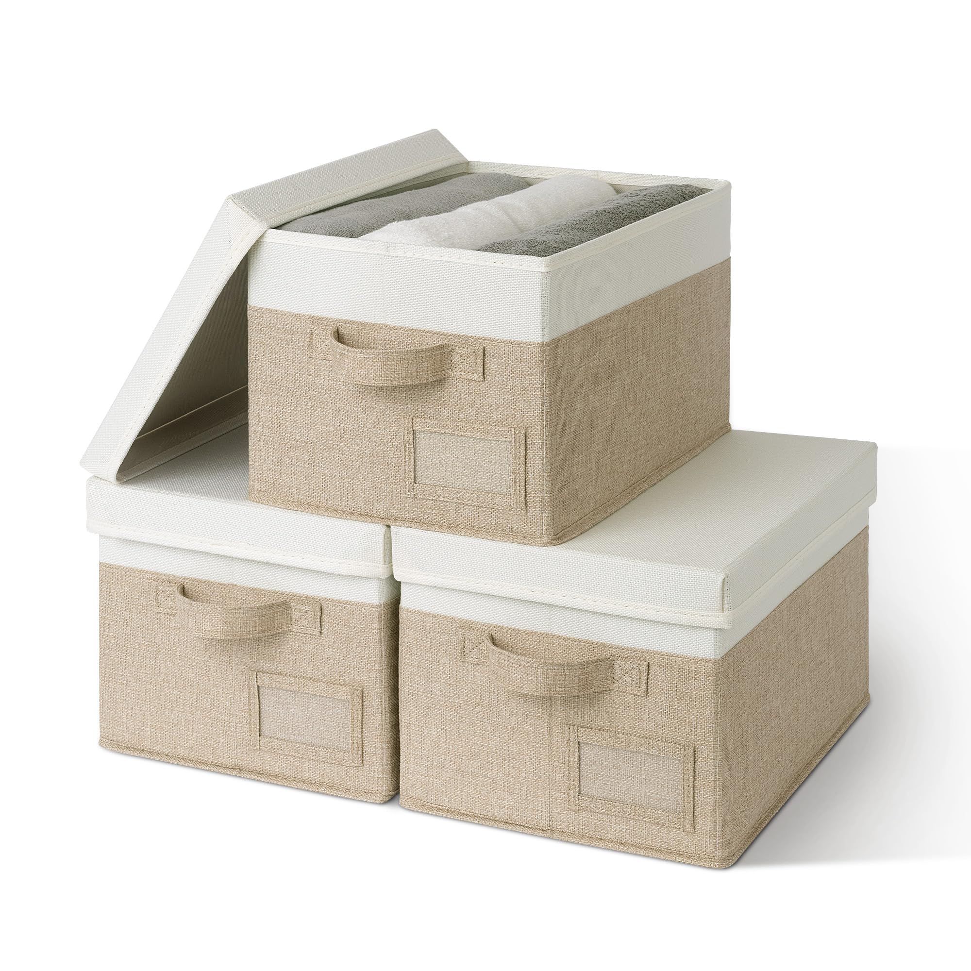 Linen Beige Storage Bin
