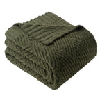 Knit Beige Throw Pillow — 50"