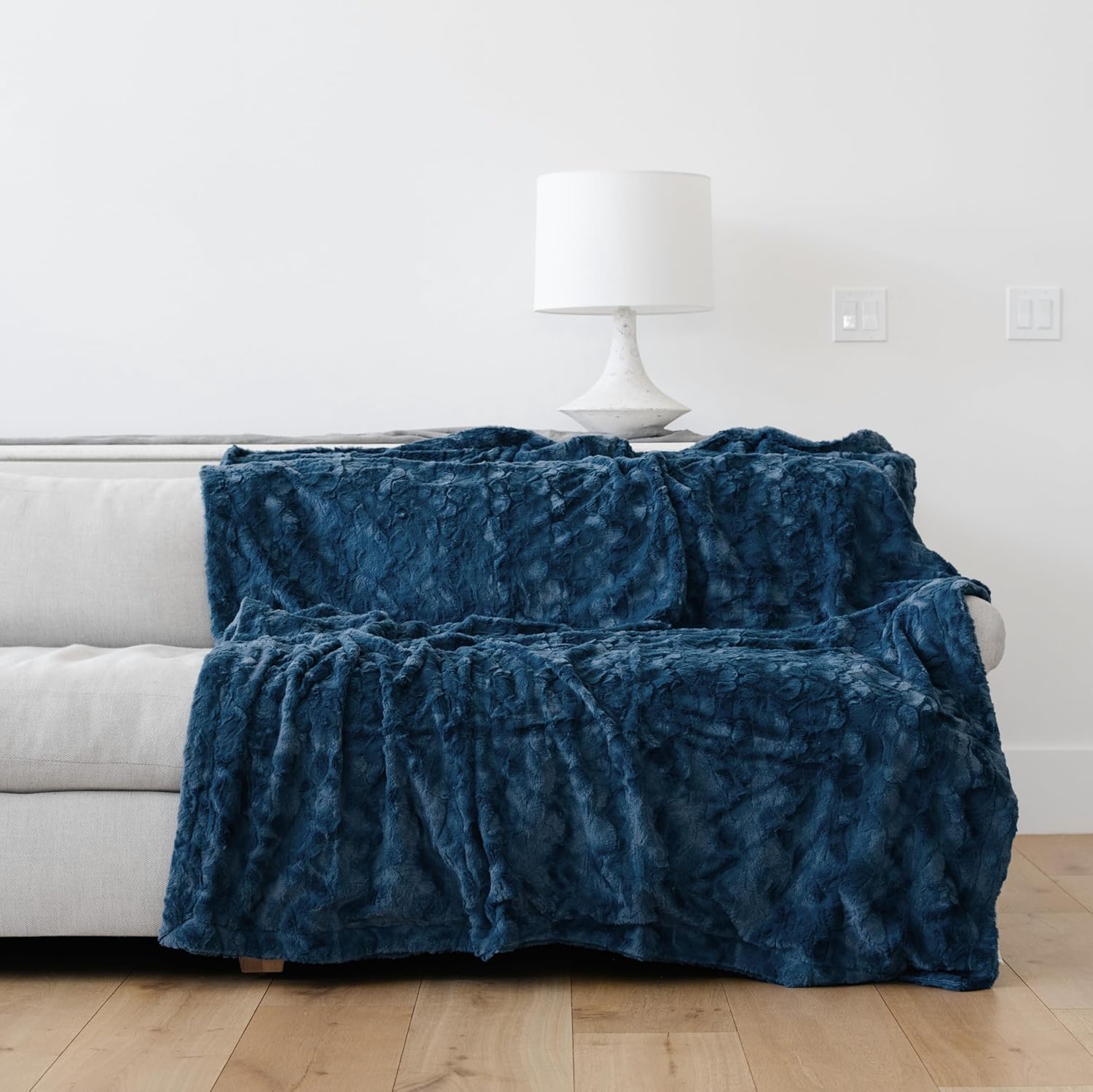 Modern Blue Throw Pillow — 60" — Blue