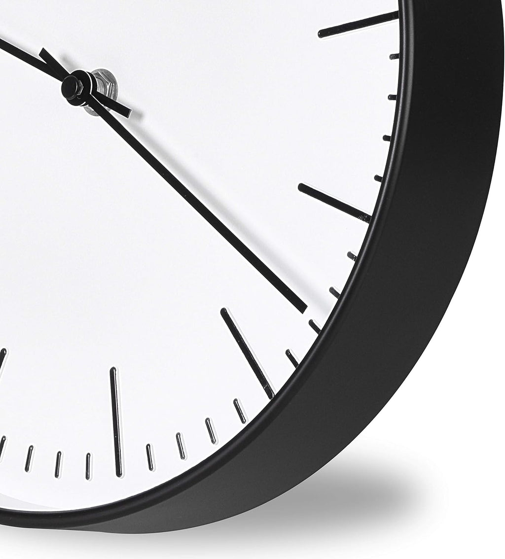Battery Operated Black Wall Clock — 10" - View 2