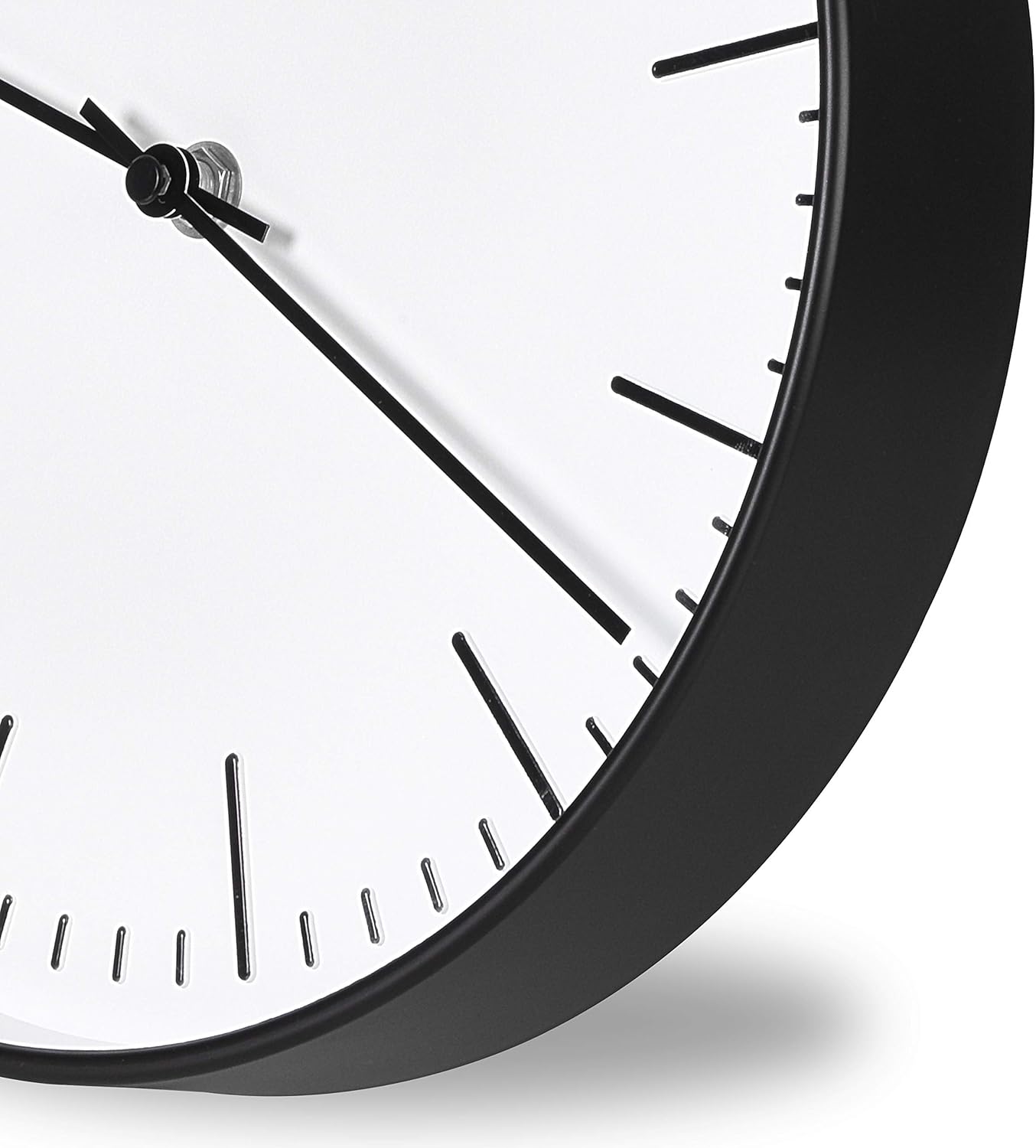 Battery Operated Black Wall Clock — 10" - View 2