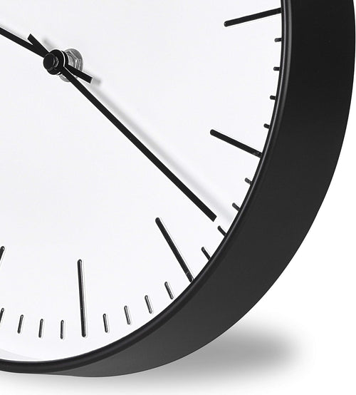 Battery Operated Black Wall Clock — 10" - View 2