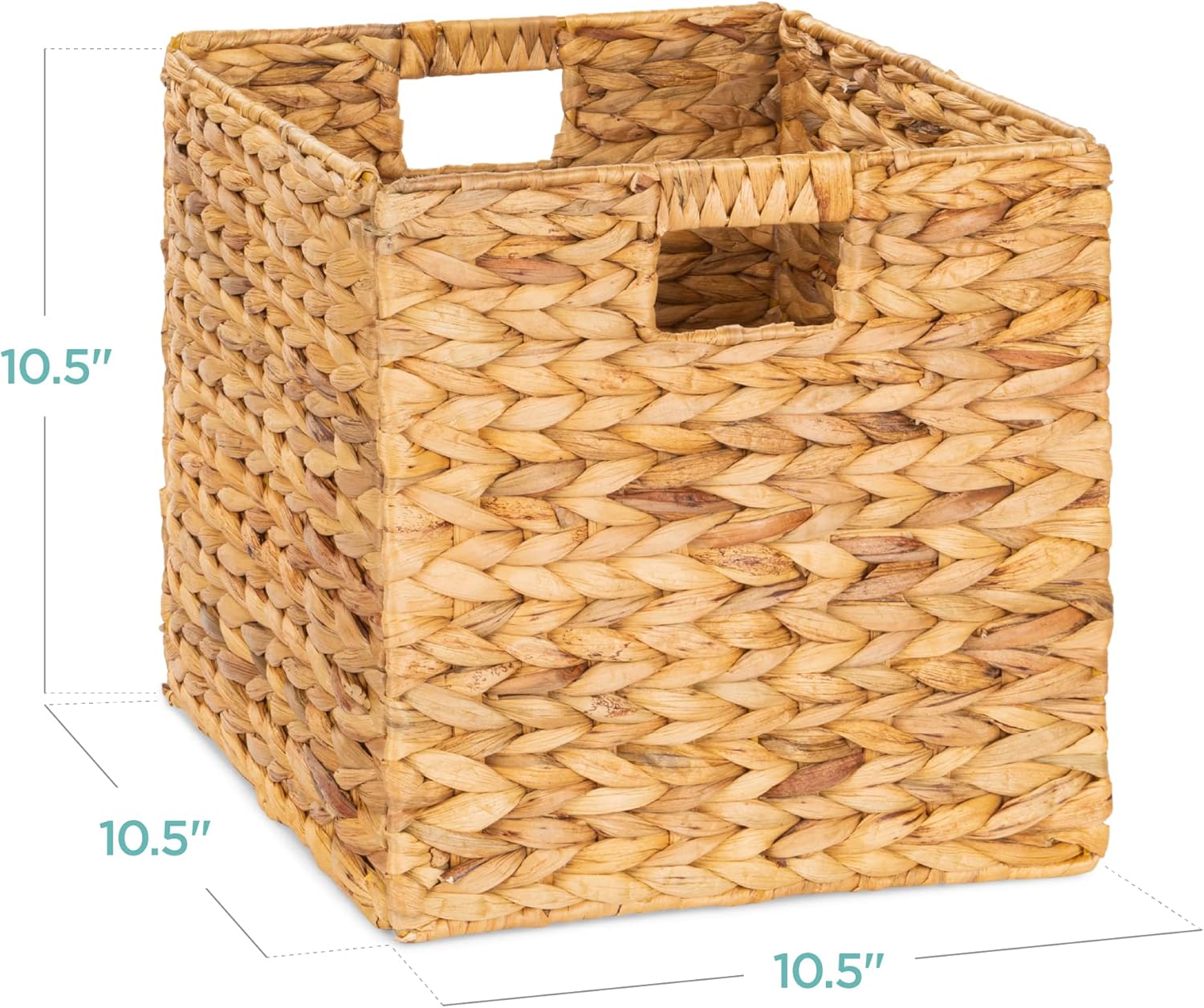 Handwoven Boho Beige Storage Basket — 5x10 - View 2