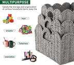 Hand-Woven Boho Brown Storage Basket — Set of 3 - View 4