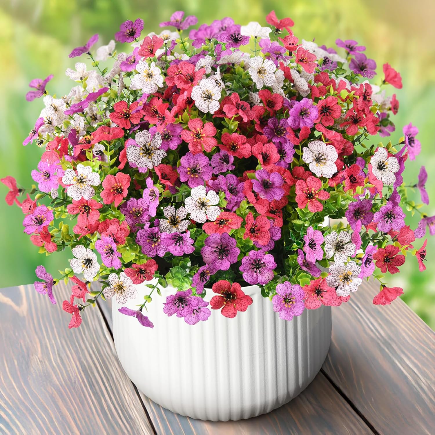 Orange Faux Plant — Rose Purple White