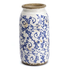 Farmhouse Blue Decorative Vase — 8"