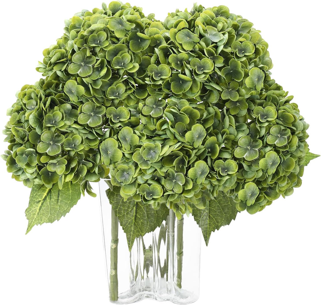 Blue Artificial Flowers — 22" — Dark Green