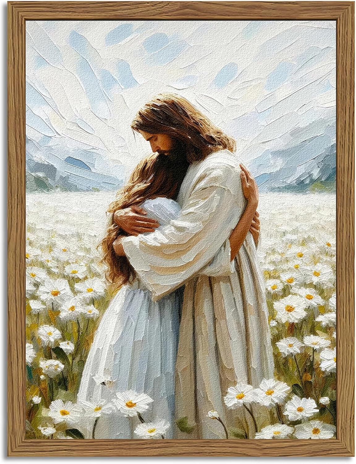 Framed Blue Wall Decor — 16" — 36"L x 24"W