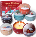 Soy Wax Scented Candle — 6 Pack Christmas Candles