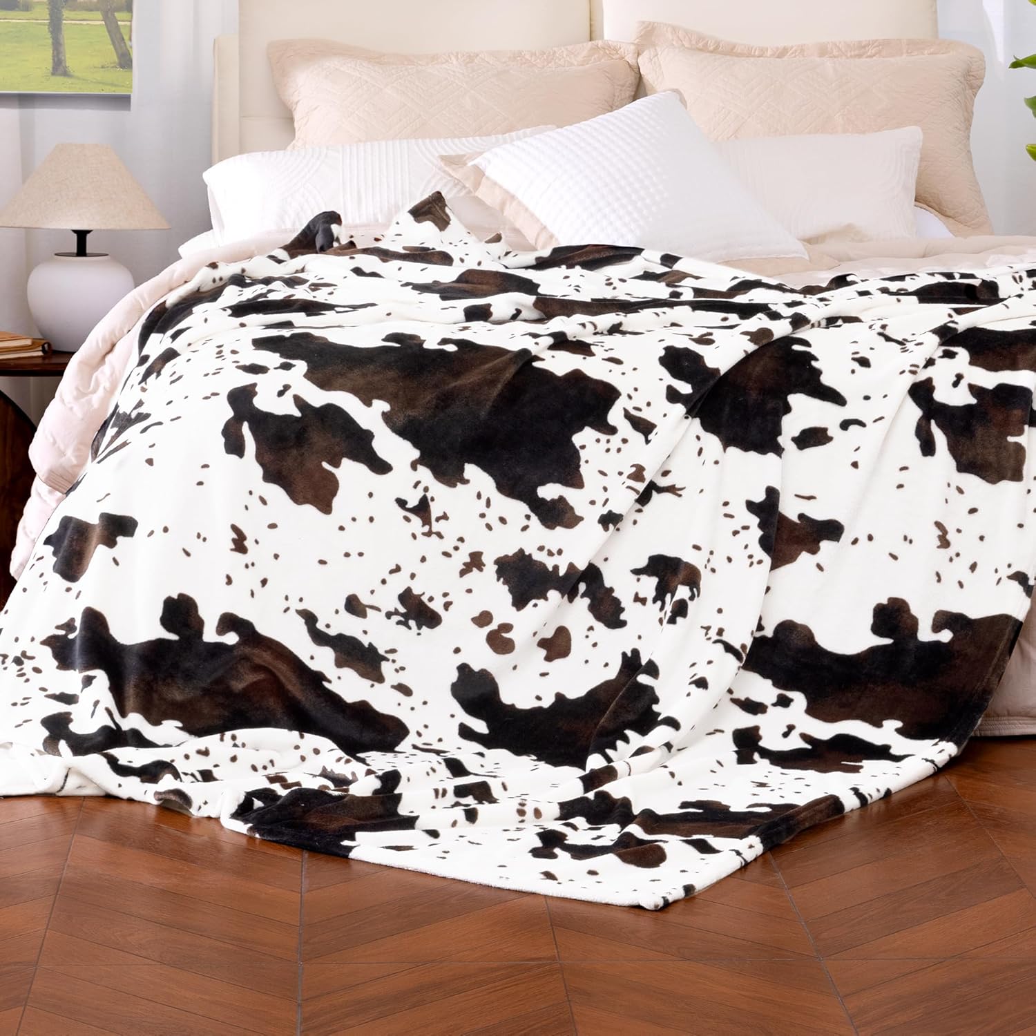 Black Throw Pillow — 60" — Black Cow