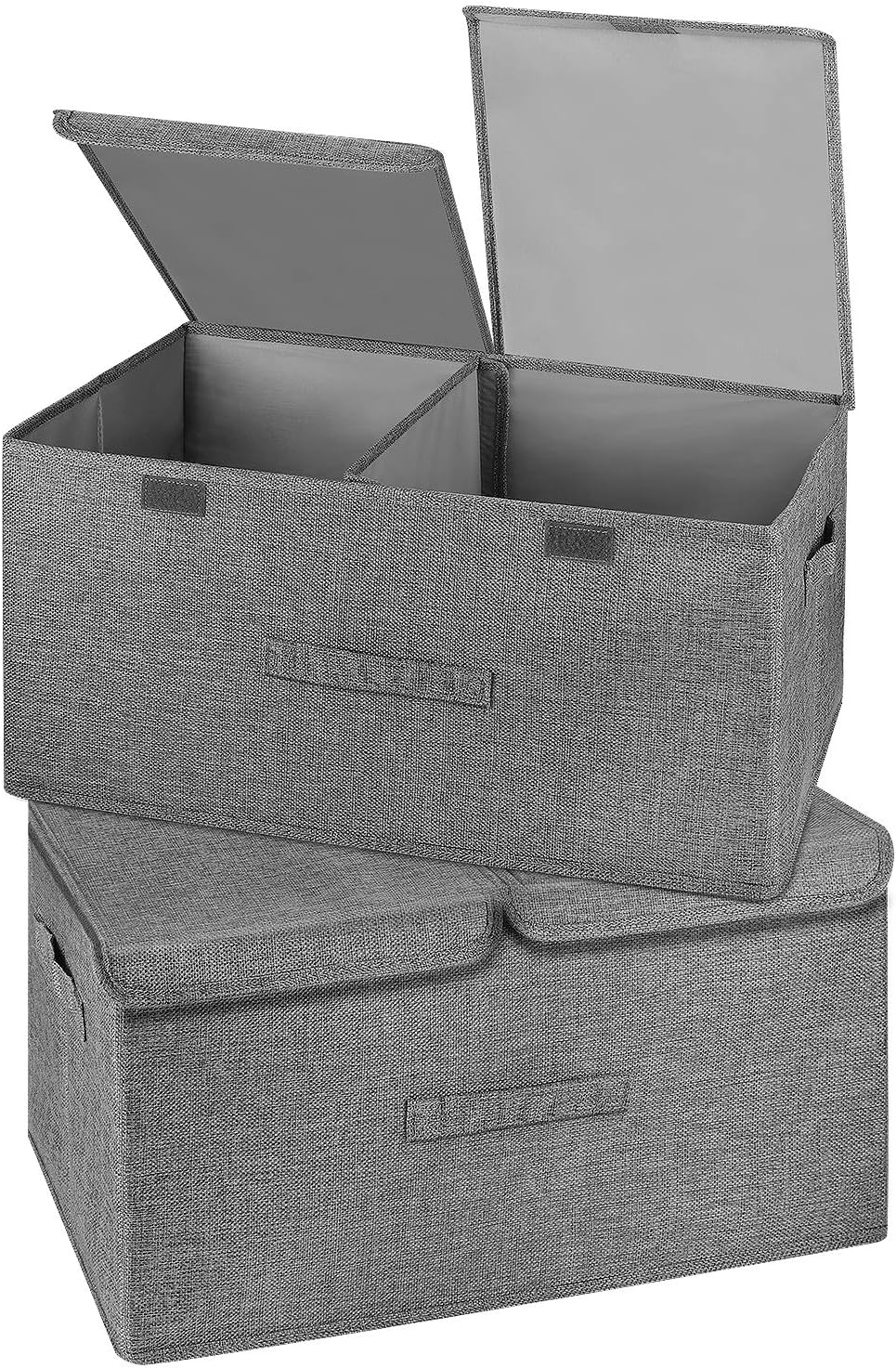 Linen Beige Storage Bin — Grey