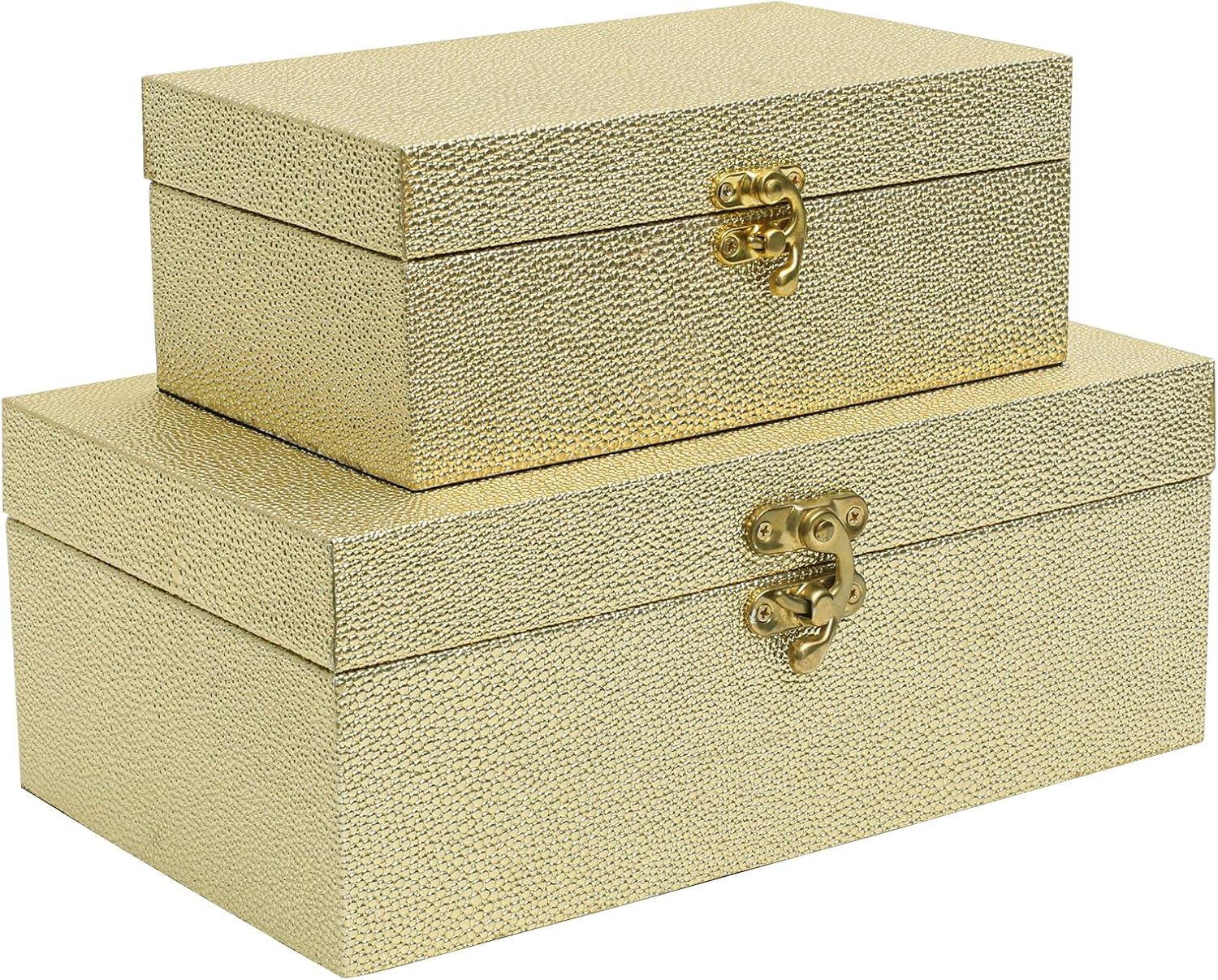 Black Storage Basket — Set of 2 — Gold