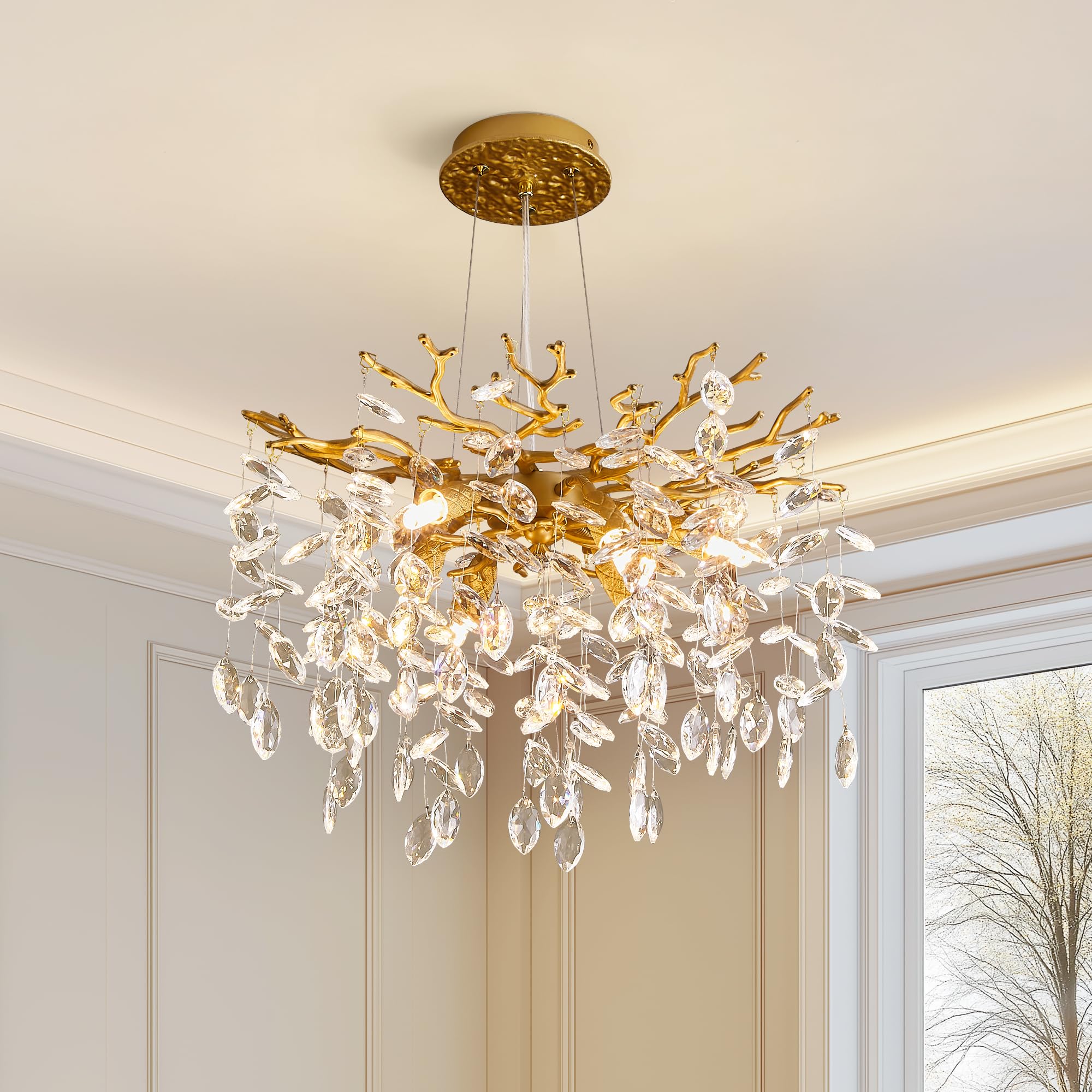 Round Luxe Black Chandelier — 6-Light