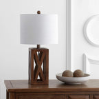 Linen Farmhouse Black Desk Lamp — 21.5" - View 9