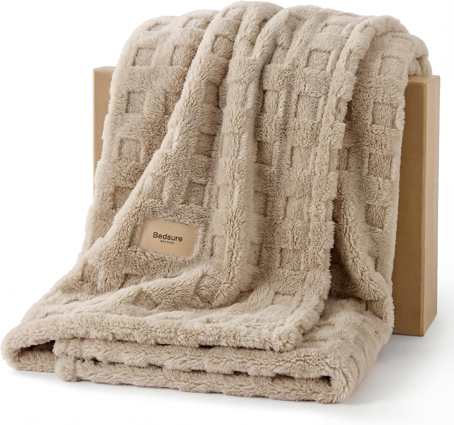 Beige Throw Pillow — 50" — Tan