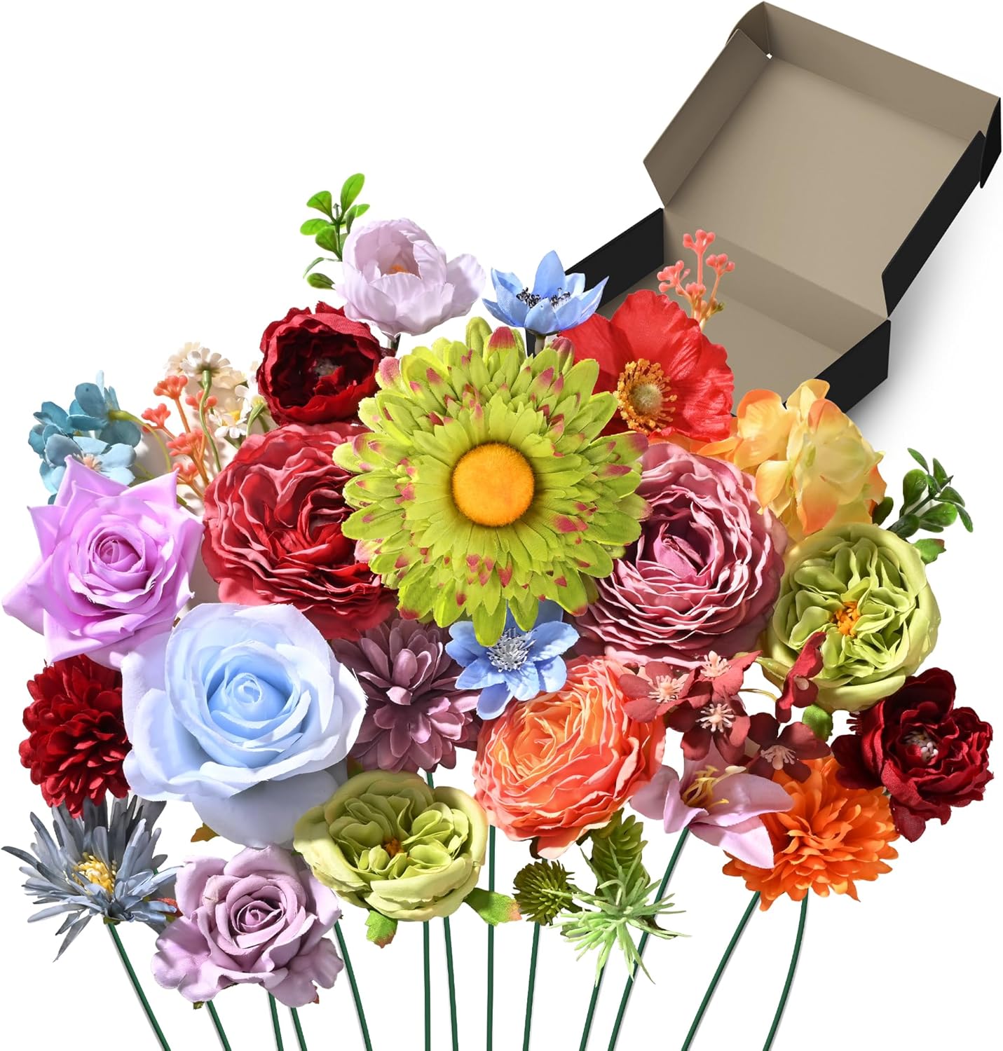 Gold Artificial Flowers — Multi Color