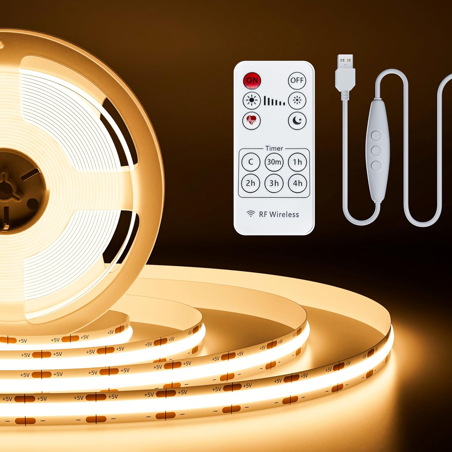 Dimmable Metal LED Strip Lights — 3000K