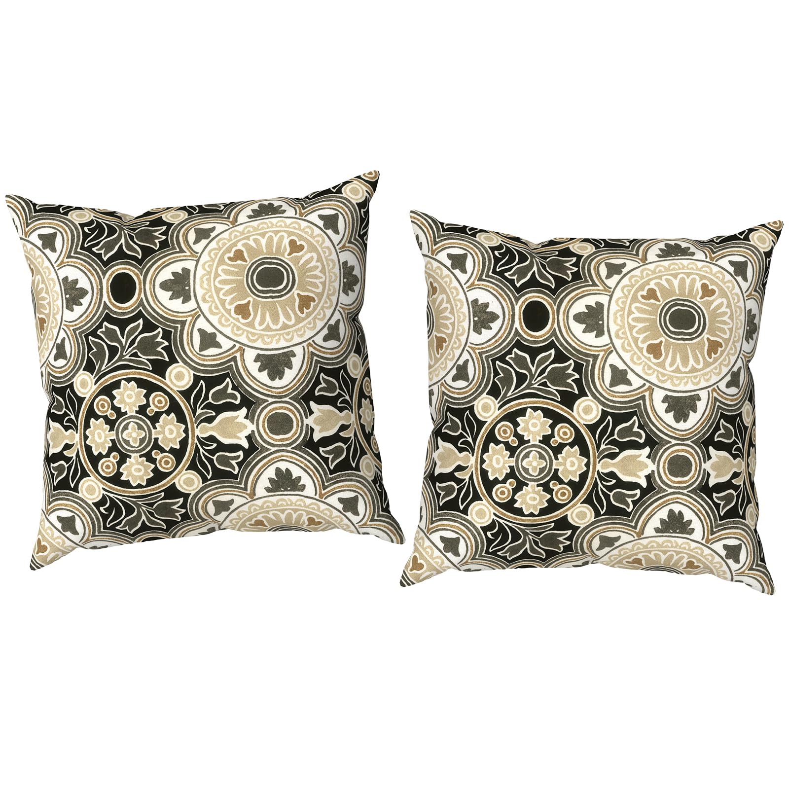 Vintage Modern Beige Throw Pillow Cover — 18"